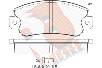 R BRAKE RB0418 Тормозные колодки и сигнализаторы  для SEAT PANDA (Сеат Панда)