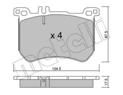 Brake Pad Set, disc brake 22-1021-0