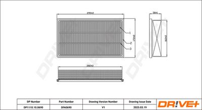 LUFTFILTER DR!VE+ DP1110100690 8