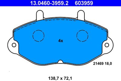 Brake Pad Set, disc brake 13.0460-3959.2