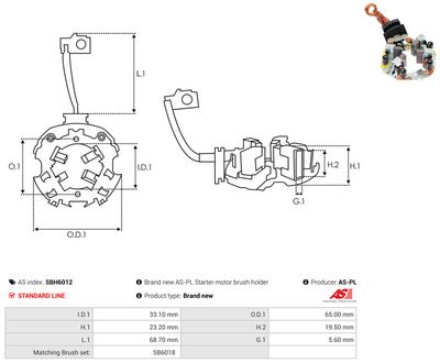 Vorschau Halter, Kohlebürsten Ansicht 2