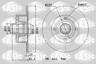 SASIC 9004866J Тормозные диски для OPEL VECTRA A (J89) 2.0 i (F19, M19) SASIC 9004866J Тормозные диски для OPEL VECTRA A (J89) 2.0 i (F19, M19)