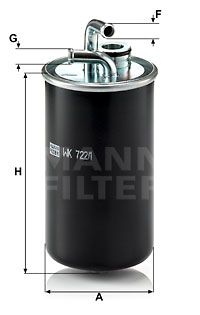 Топливный фильтр MANN-FILTER WK 722/1 для DODGE AVENGER