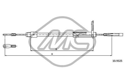 Тросик, cтояночный тормоз Metalcaucho 80984 для MERCEDES-BENZ A-CLASS