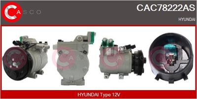 Компрессор, кондиционер CASCO CAC78222AS для HYUNDAI MATRIX