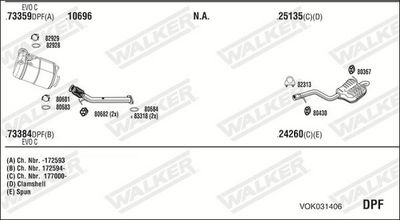 Изпускателна система WALKER VOK031406