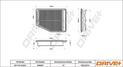 LUFTFILTER DR!VE+ DP1110100451 7