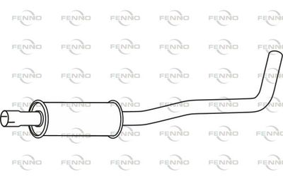 Средний глушитель выхлопных газов FENNO P29061 для HYUNDAI i20