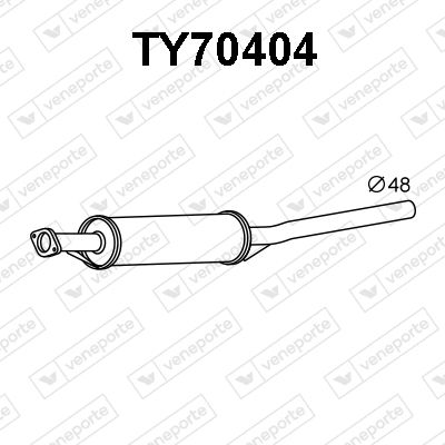 VENEPORTE TY70404 Глушитель выхлопных газов  для TOYOTA CARINA E VI (_T19_) 1.8 (AT191)