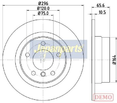 спирачен диск JAPANPARTS DP-0102C
