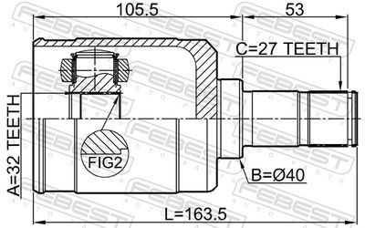 Joint Kit, drive shaft 0311-RW24LH