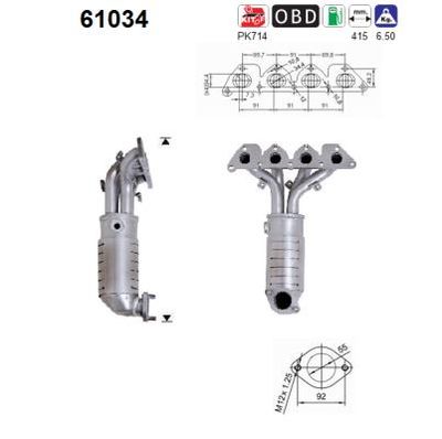Катализатор AS 61034 для KIA CERATO