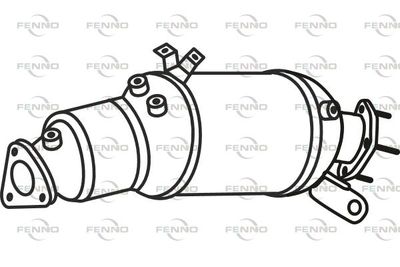 Filtr sadzy / filtr cząstek stałych, układ wydechowy FENNO 4F0254750C