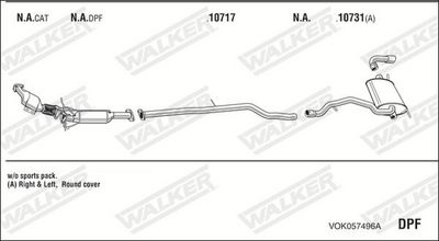 SISTEM DE ESAPAMENT WALKER VOK057496A