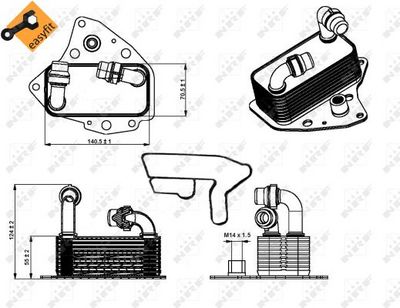 Oil Cooler, engine oil 31343