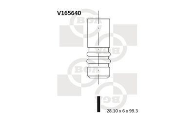 BGA V165640 Клапан впускной  для AUDI A1 (Ауди А1)
