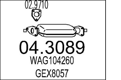 MTS 04.3089 Каталізатор для MG (Мджи)