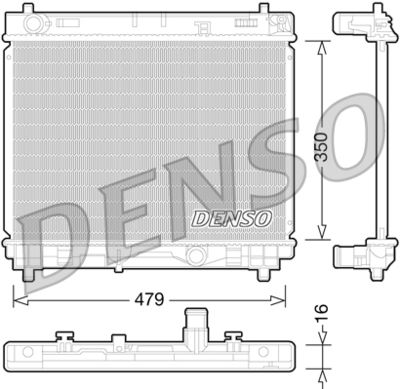 Радиатор, охлаждение двигателя DENSO DRM50059 для TOYOTA URBAN