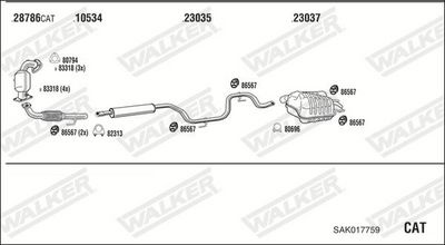 ABGASANLAGE WALKER SAK017759