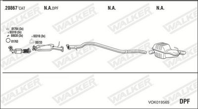 Изпускателна система WALKER VOK019565