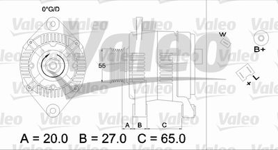 Генератор VALEO 436463 для RENAULT CLIO