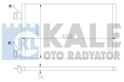 Конденсатор, кондиционер KALE OTO RADYATÖR 342550 для MERCEDES-BENZ CITAN