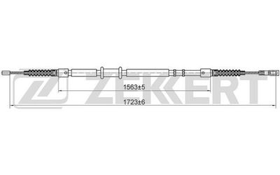 Тросик, cтояночный тормоз ZEKKERT BZ-1206 для AUDI 80
