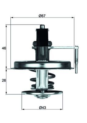 Thermostaat, koelvloeistof - TX2284D - MAHLE