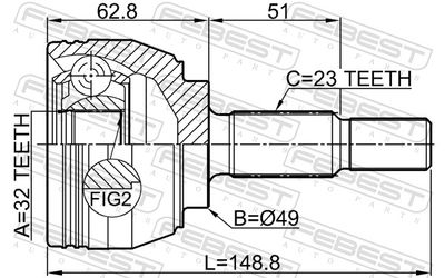 Joint Kit, drive shaft 2410-MEGII