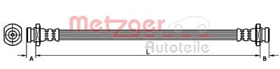 Тормозной шланг METZGER 4110469 для FIAT SEDICI