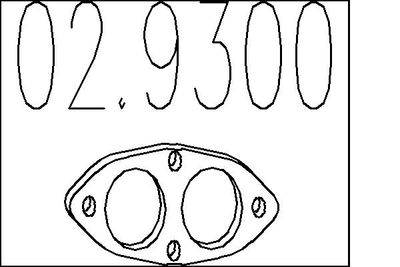 Прокладка, труба выхлопного газа MTS 02.9300 для RENAULT 25