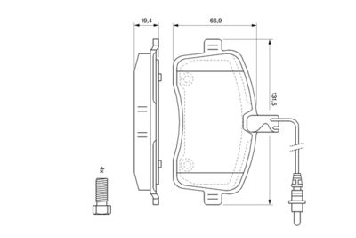 Brake Pad Set, disc brake 0 986 494 097