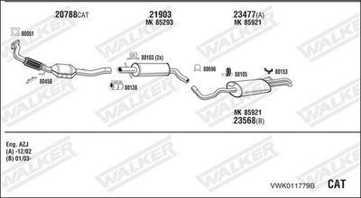 Изпускателна система WALKER VWK011779B