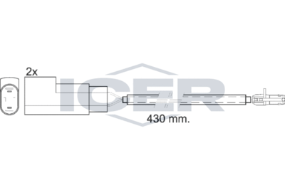 ICER 610413 E C Датчик износа тормозных колодок  для FORD TRANSIT (Форд Трансит)