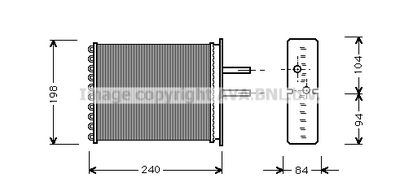 AVA QUALITY COOLING FT6193 Радиатор печки  для FIAT BARCHETTA (Фиат Барчетта)