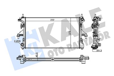 Радиатор, охлаждение двигателя KALE OTO RADYATÖR 285600 для FIAT DUCATO