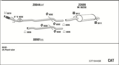 Układ wydechowy WALKER CIT18445B