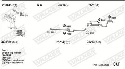 Изпускателна система WALKER KIK133892BB