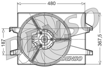 Вентилятор, охлаждение двигателя DENSO DER10001 для FORD FUSION