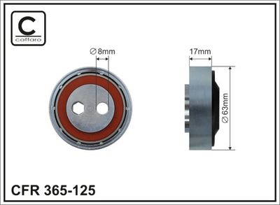 Tensioner Pulley, V-ribbed belt 365-125