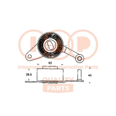 IAP QUALITY PARTS 127-09013 Натяжной ролик ремня ГРМ  для OPEL MONTEREY B (M98) 3.0 DTI (UBS73D, UBS73G)