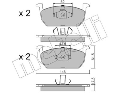 Brake Pad Set, disc brake 22-1214-0