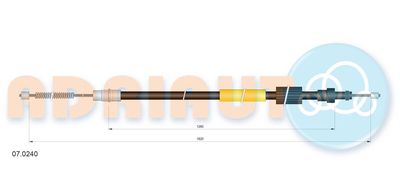 Тросик, cтояночный тормоз ADRIAUTO 07.0240 для CITROËN ZX