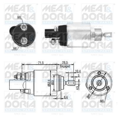 Тяговое реле, стартер MEAT & DORIA 46181 для VW JETTA