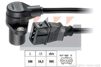 KW 453 237 Датчик положения коленвала для OPEL ASTRA G Фургон/универсал (F70)