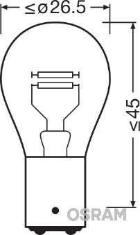 7225 OSRAM Лампа накаливания, задний габаритный фонарь