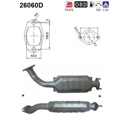 Катализатор AS 26060D для MITSUBISHI PAJERO