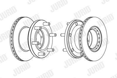 JURID 567124J Тормозные диски  для IVECO (Ивеко)