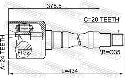 Joint Kit, drive shaft 0111-SXV20RH