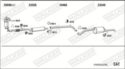 Изпускателна система WALKER VWK023205